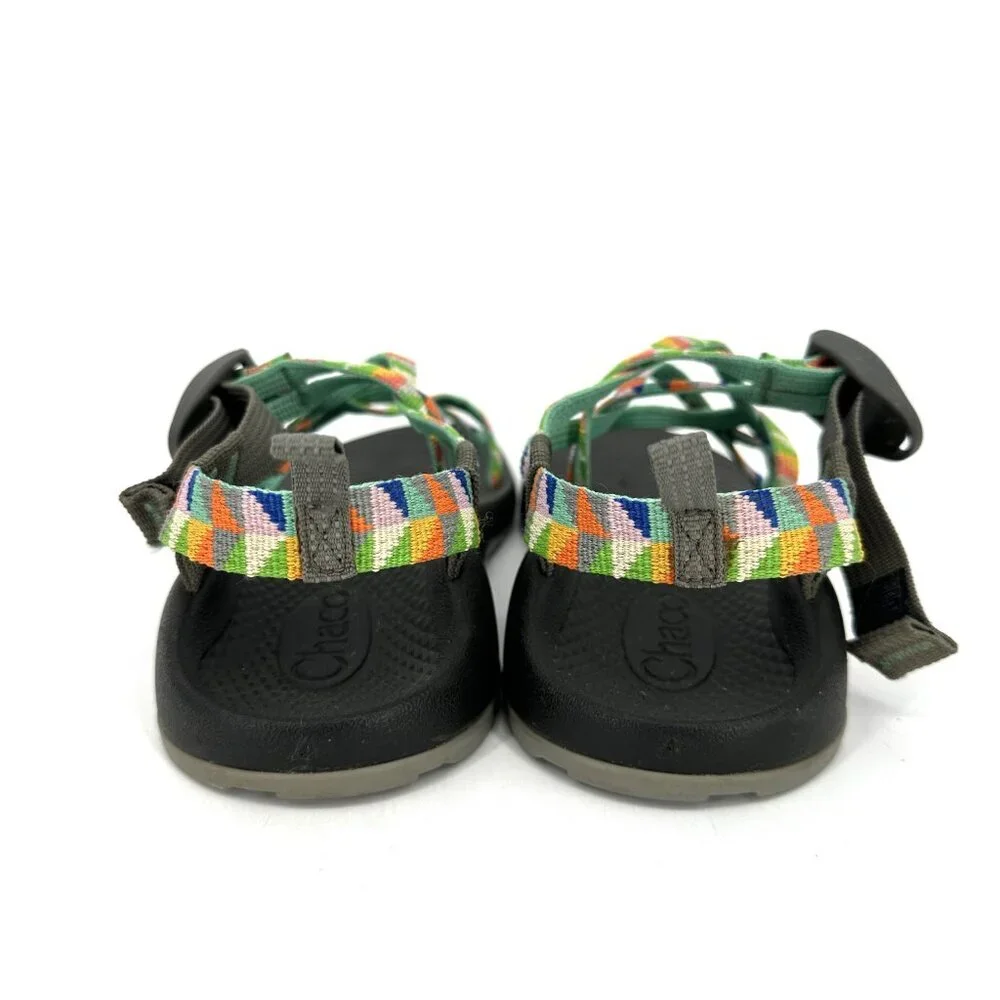 Chaco ZX1 Kid's Ecotread Outdoor Strappy Sandals Camper Colorful Turqouse Size 4
